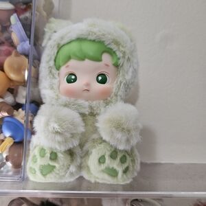 POPMART HACIPUPU Green and White Plush Toy